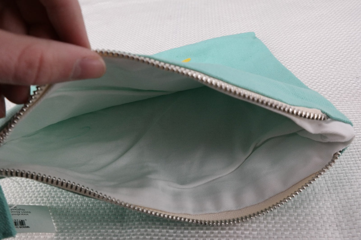 The Struggle is Real Cosmetic Bag - Make-up Organizer in Teal, 7.25x10 Inches