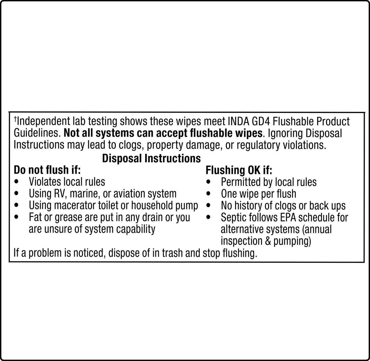 Flushable Wet Wipes with Fresh Scent - Hypoallergenic, 144 Count 3-Pack