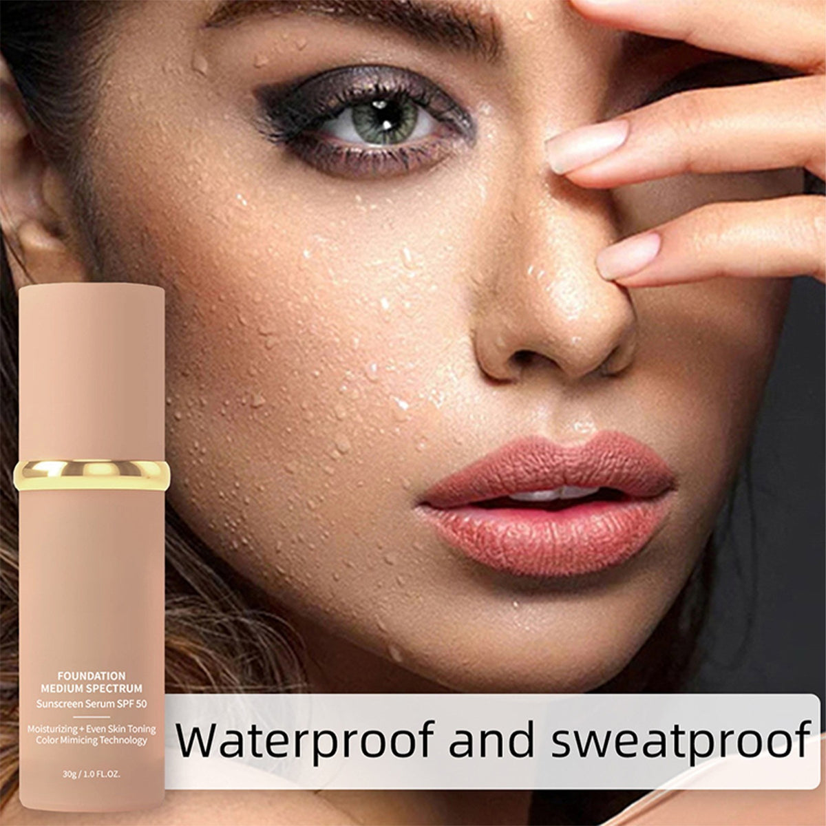 4-in-1 Biomimic Foundation SPF 50 Light Spectrum Liquid with Moisturizer & Sun Protection