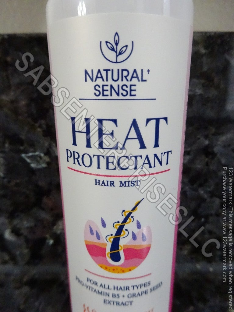 Natural Sense Heat Protectant Hair Mist Spray for All Hair Types - 6 Pack, 3.3 fl oz