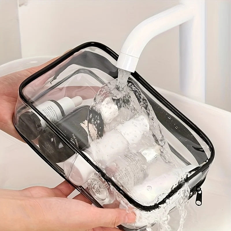 Large Capacity Waterproof Cosmetic Bag Travel Organizer Easy Wipe Clean