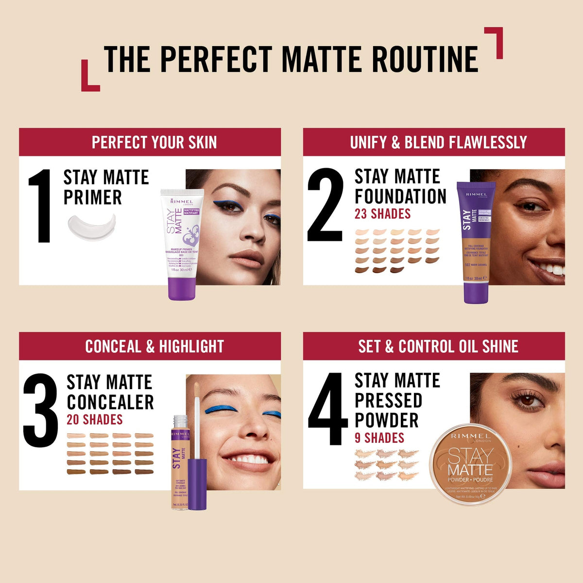Matte Foundation Porcelain Ivory 1oz - Long-Lasting Oil-Free Coverage