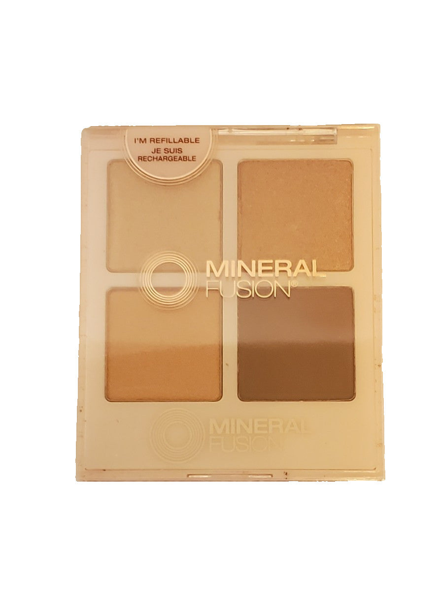 Mineral Fusion Refillable Eyeshadow Palette - 4 Matte, Satin, Shimmer Shades