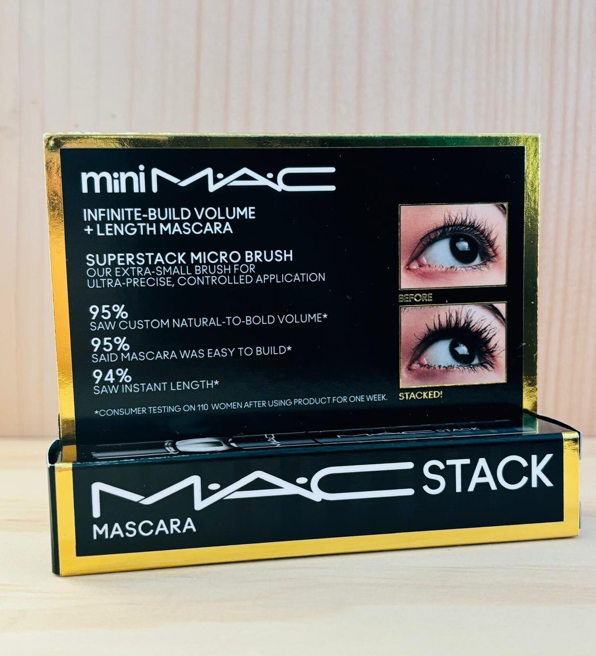Mini Stack Mascara - Black, 0.27 oz / 8 ml - Fresh Batch, Long-Lasting Eye Makeup