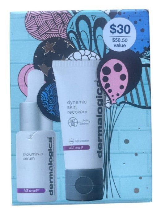 Dermalogica Brighten & Defend Skin Care Set with Vitamin C Serum & Recovery