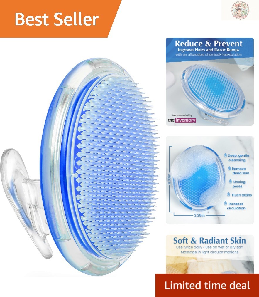 Dual-Function Silicone Exfoliator Brush for Razor Bumps & Ingrown Hair Relief