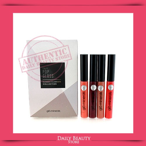 Glominerals Color Pop Lip Gloss Classic Elements Collection - Bright, Reflective Shine