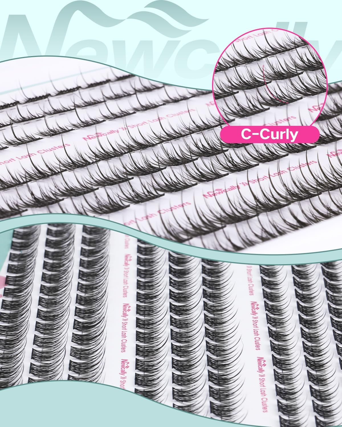 Natural Lash Clusters Kit 8-12mm - Short Eyelashes, 54 Clusters per Length (Pack of 1)