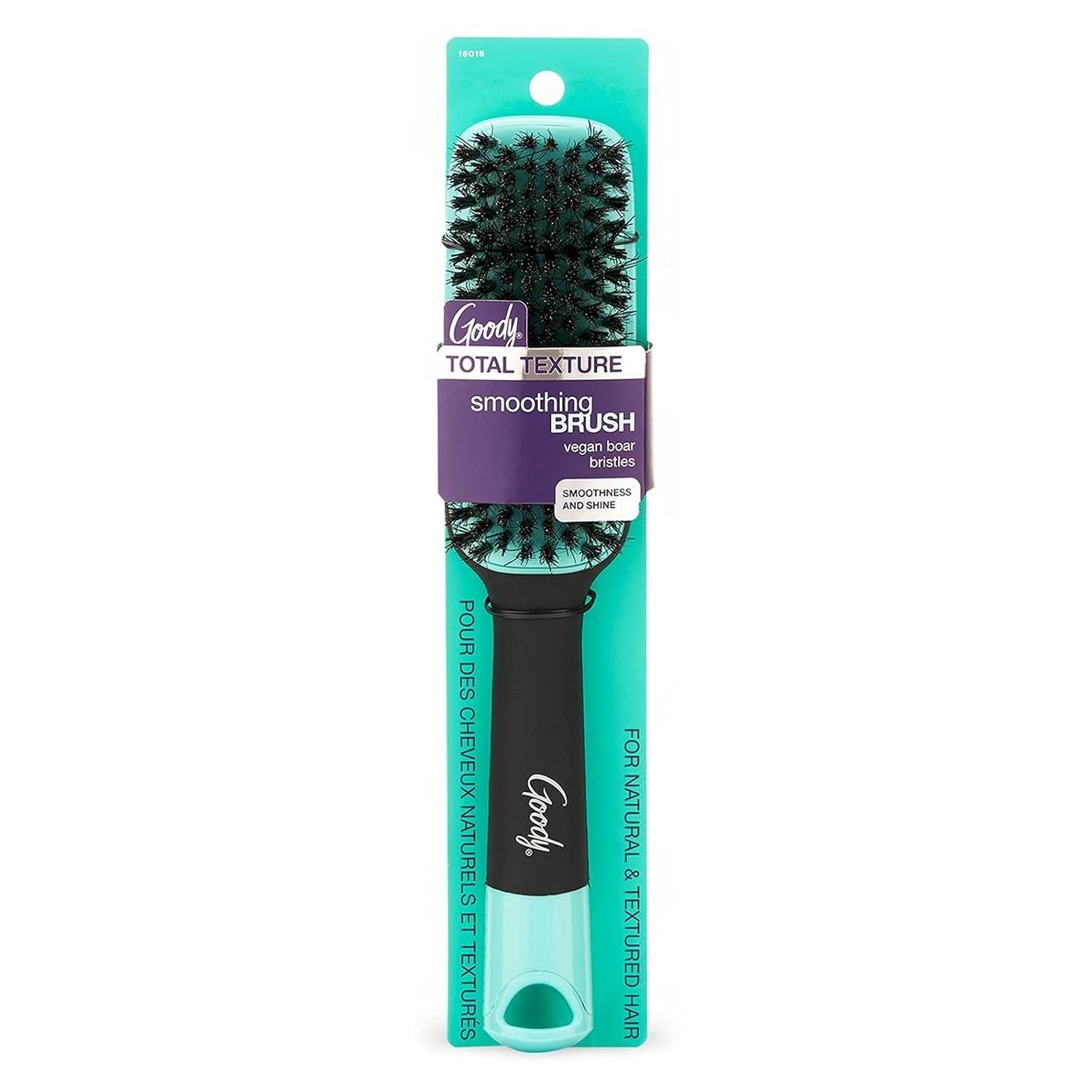 Boar Bristle Hair Brush for Shine and Frizz Control - Texture Smoothing Tool