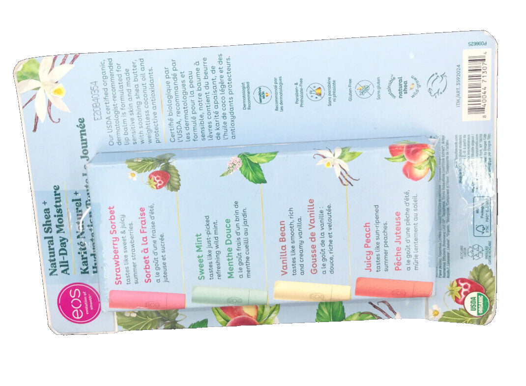 Lip Balm Set - 8 Natural Organic Flavors for Sensitive Skin