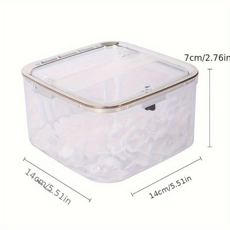 Acrylic Jewelry & Hair Tie Organizer Box - Dustproof Storage Container