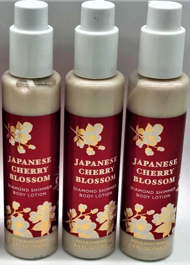 Bath & Body Works Japanese Cherry Blossom Body Lotion, 4.9 oz (Pack of 3)