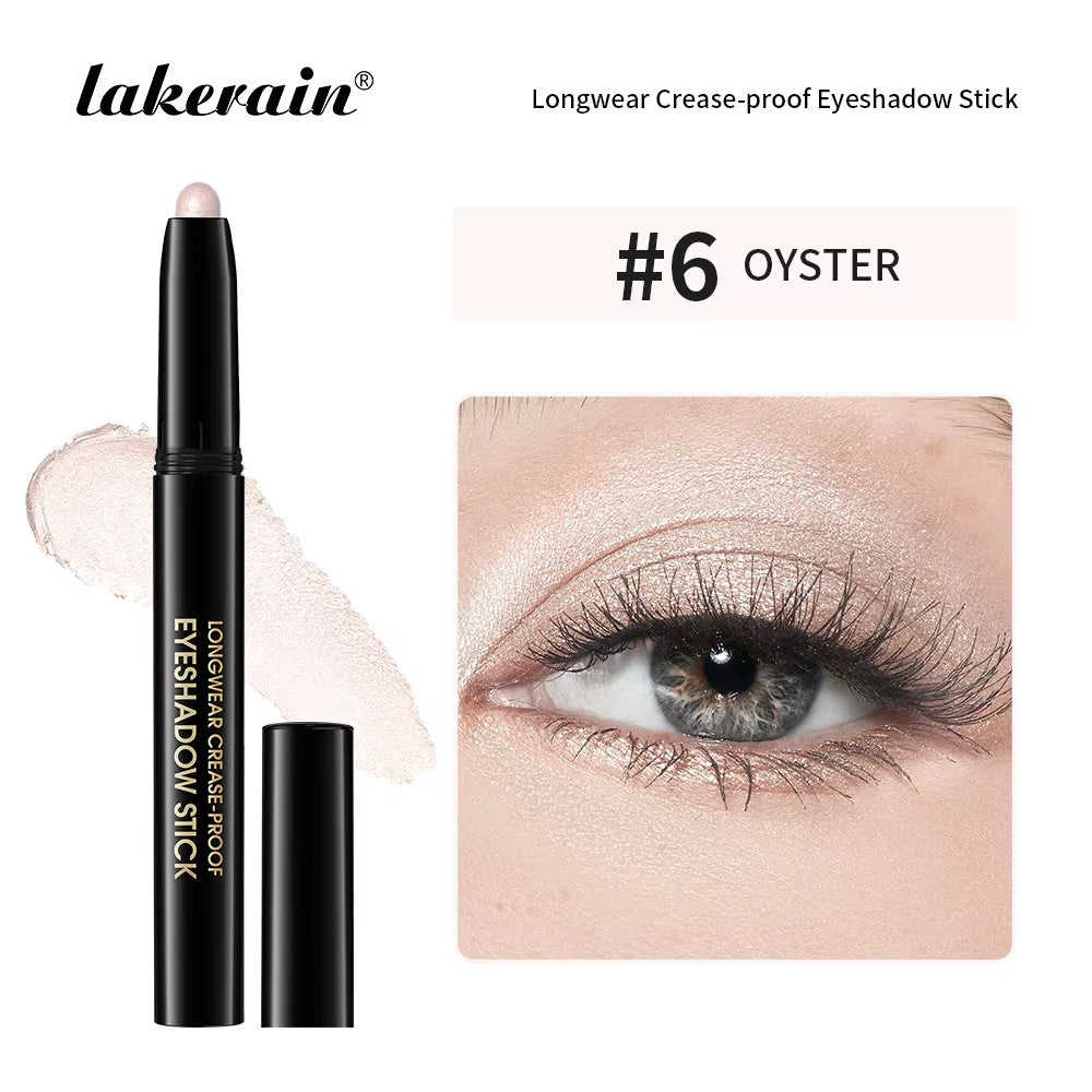Longwear Waterproof Eyeshadow Stick with Shimmer & Matte Finishes - Crease-Proof, 12 Color Options