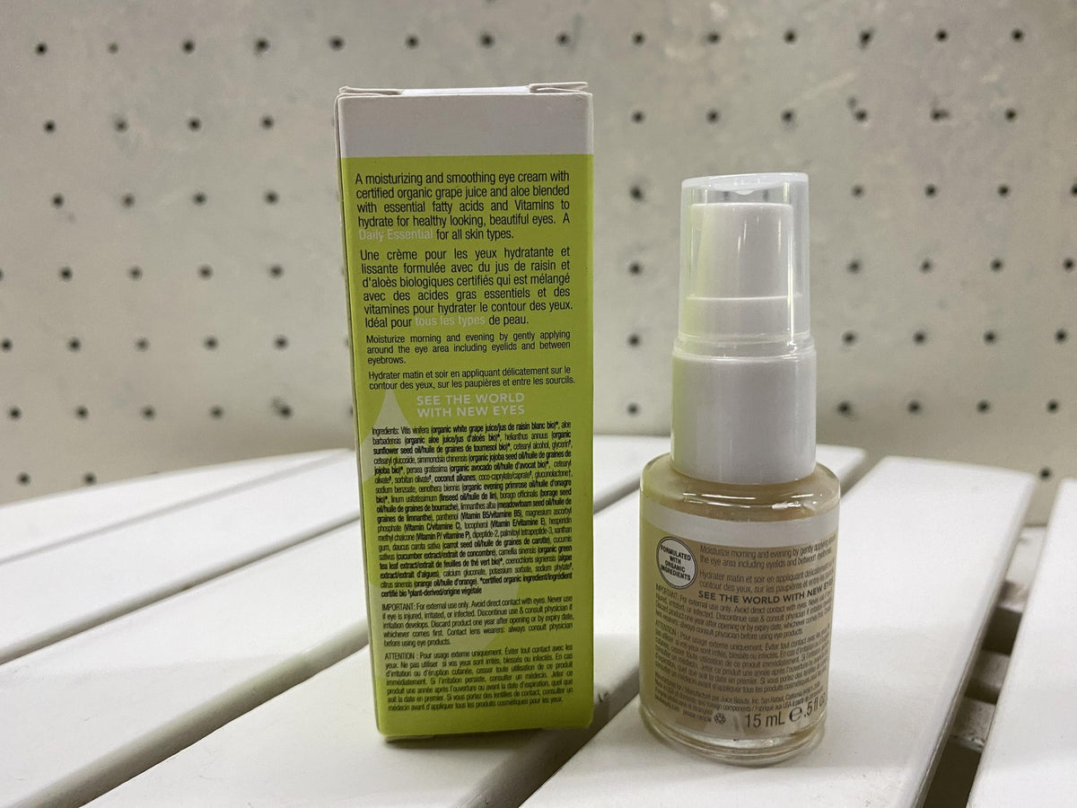 Organic Eye Cream for Hydrating & Smoothing - 15mL, Moisturizer for Under & Upper Eye Area