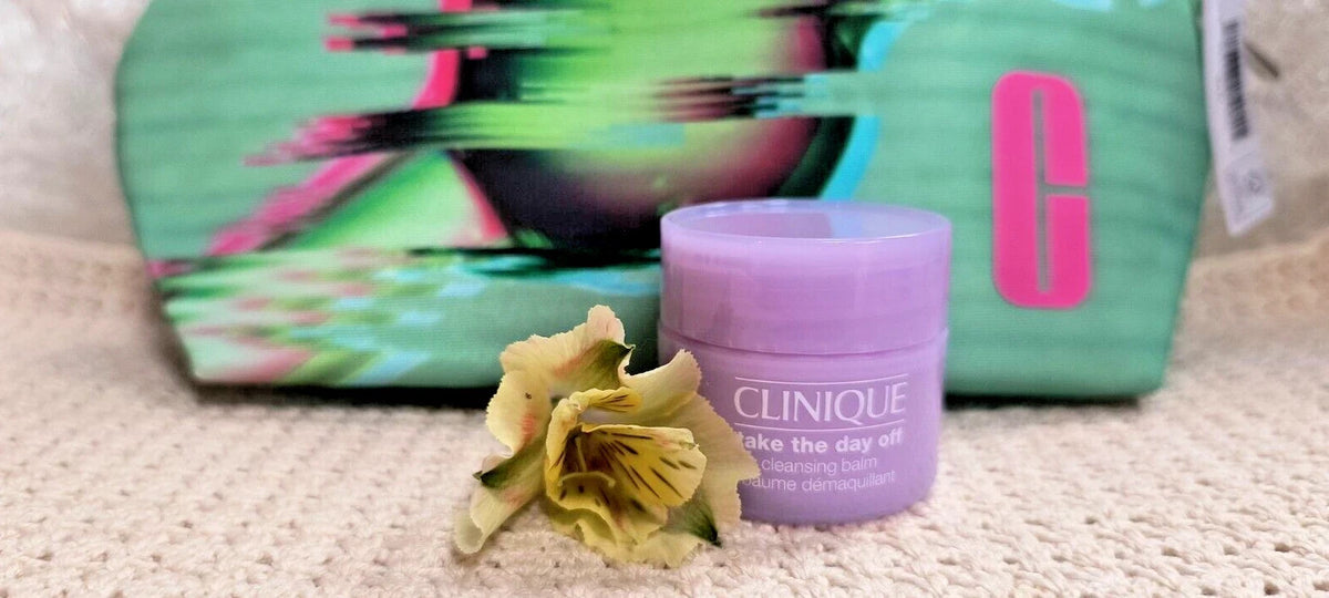 Clinique Makeup Remover & Cleansing Balm Set with Cosmetic Bag - 4 Items