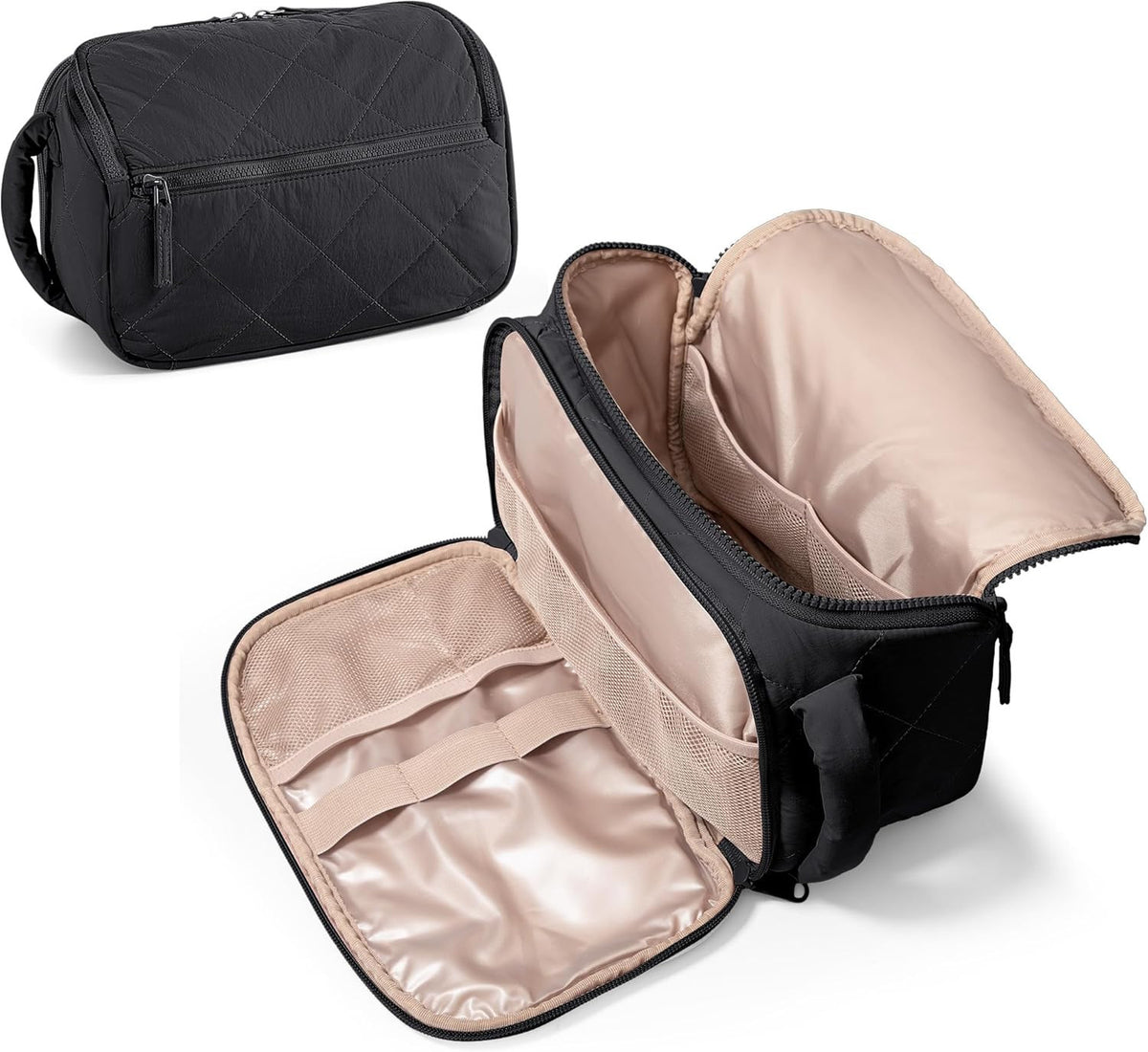 Water-Resistant Travel Toiletry Bag for Women with Wide-Open Design