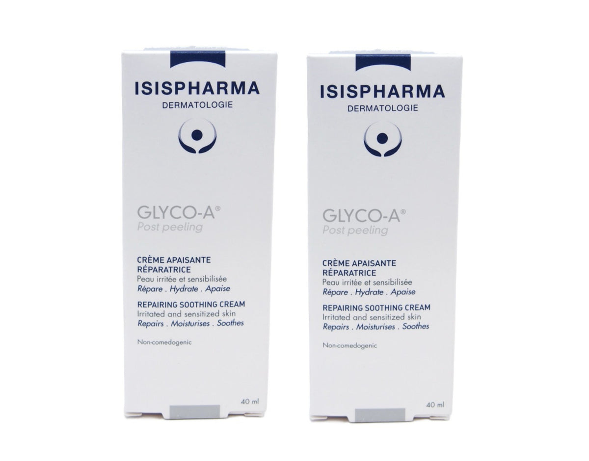 Isispharma Glyco-A Post Peeling Repairing Soothing Cream 40ml - 2 Pack