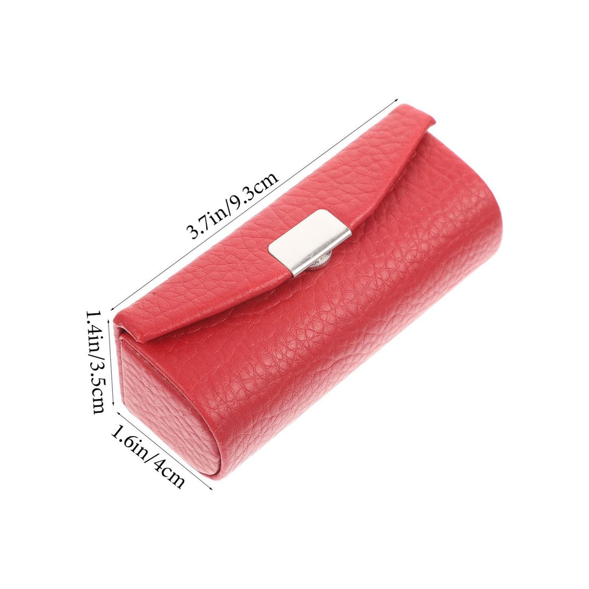 Leather Lipstick Case with Mirror - Travel Cosmetic Organizer for Women