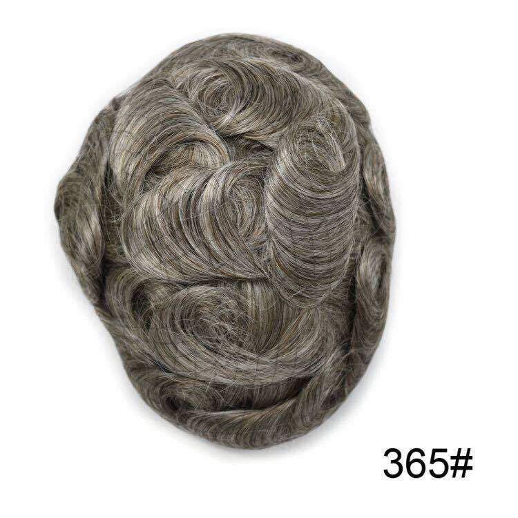 Men's Hair Replacement System Full Poly Skin Toupee - Remy Human Hair Wig