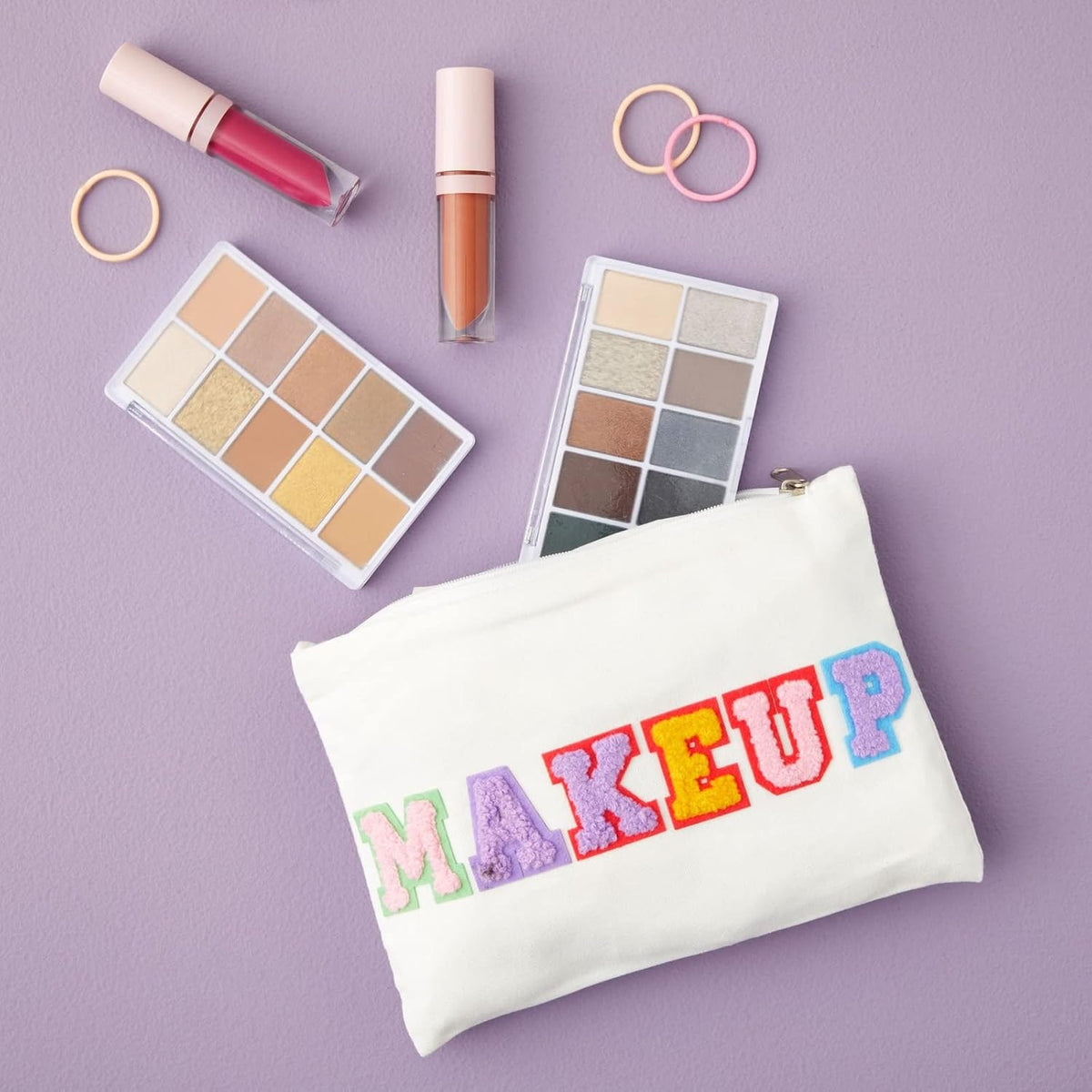 Canvas Makeup Bag Set - DIY Pouches for Personalization & Travel