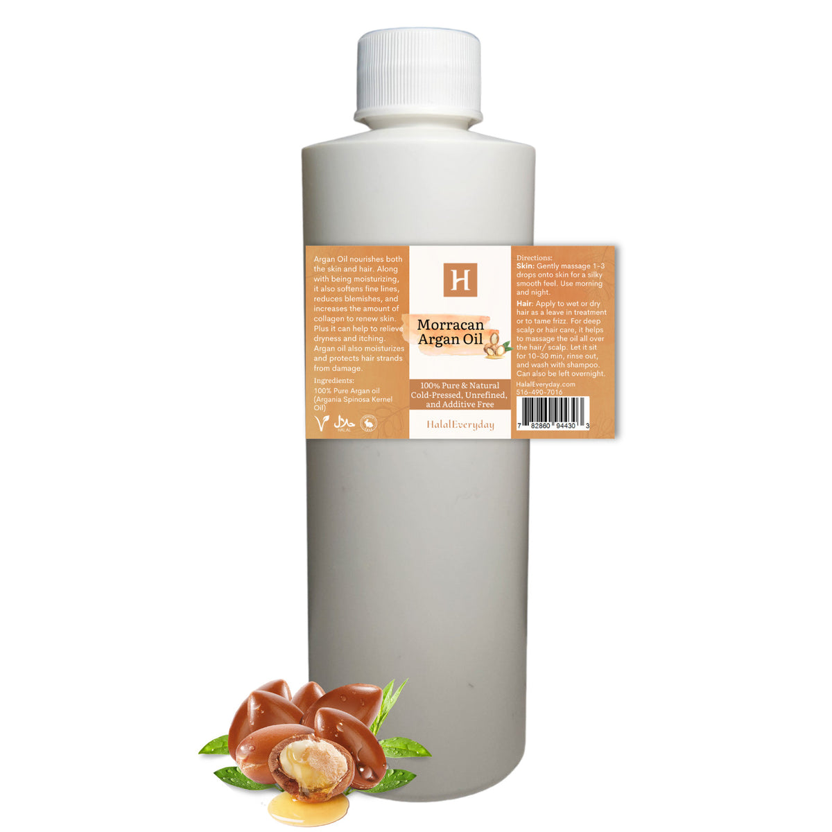 Pure Argan Oil - Natural Organic Cold Pressed Moisturizer for Skin & Hair