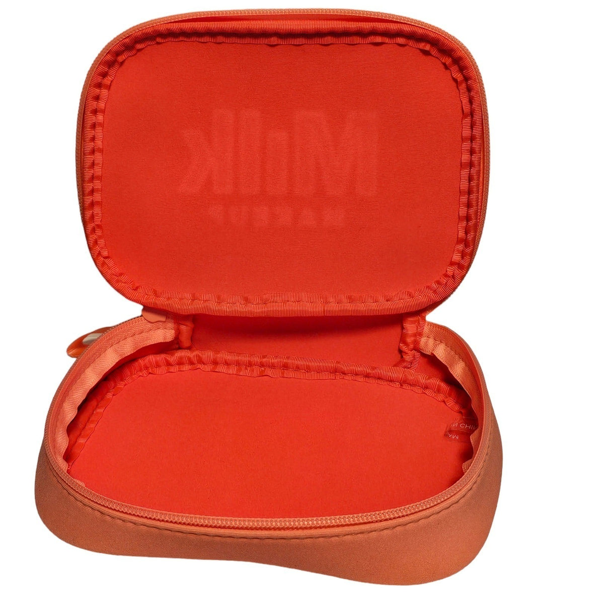 Orange Zippered Cosmetic Makeup Bag Case - Padded Travel Organizer