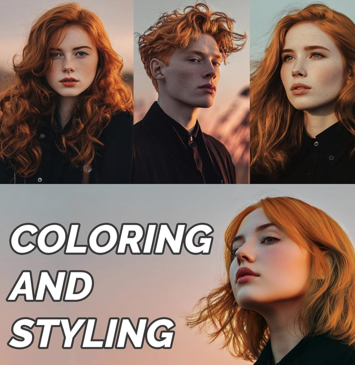 Temporary Hair Wax Color Set - Natural Orange Hair Styling Pomades for Men & Women
