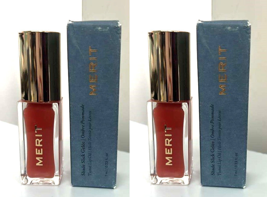 2-Pack Lip Oil Gel Color - Merit Shade Slick Ombre Pommade Tinted Lip Oil