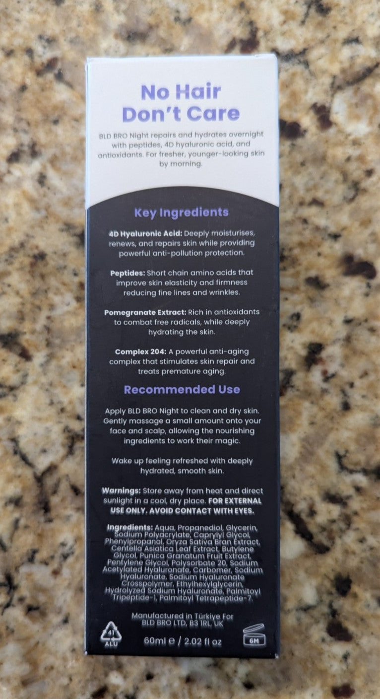 Night Bald Head Moisturizer Anti-Aging Hydrator 2.02 fl oz