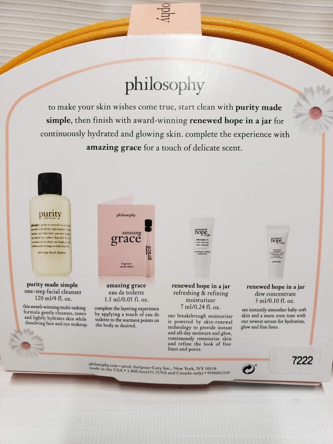 Philosophy Dew Hope Gift Set with Purity, Amazing Grace & Moisturizer - Skincare Gift Collection
