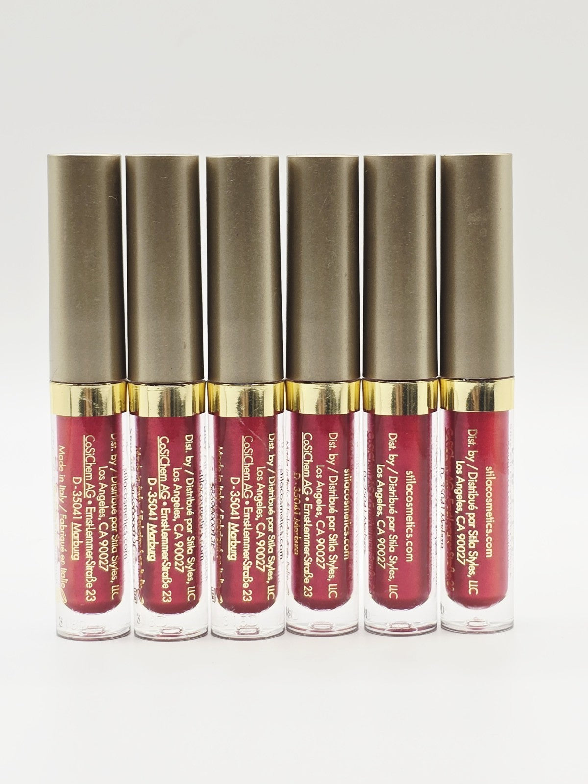 6-Pack Liquid Lipstick Set - Shimmer Finish, Travel Size, Long-Lasting