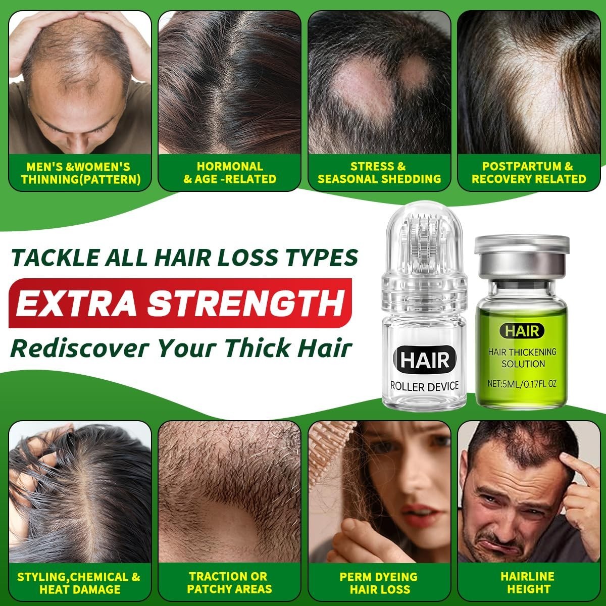Thicker-Looking Hair Regrowth Treatment - Ginseng & Peppermint Serum