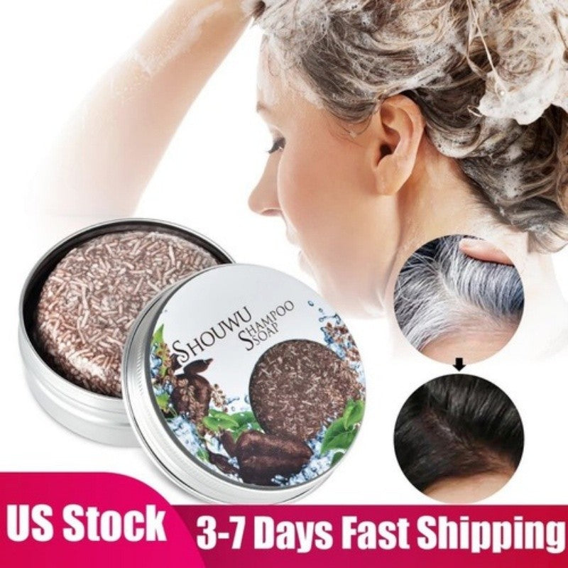 Natural Polygonum Hair Darkening Soap - Gentle Nourishing Shampoo Bar