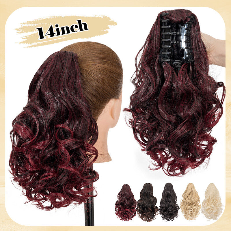 Thick Wavy Claw Clip Ponytail Hair Extension - Natural Look