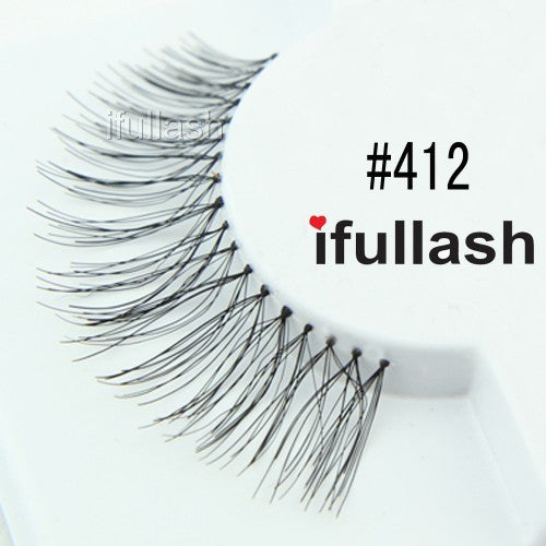 6 or 12 Pairs of 100% Human Hair False Eyelashes - Natural Look & Handmade