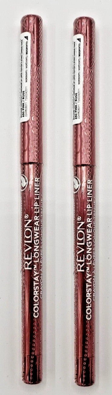 Revlon ColorStay Longwear Lip Liner 650 Pink – 2 Pack