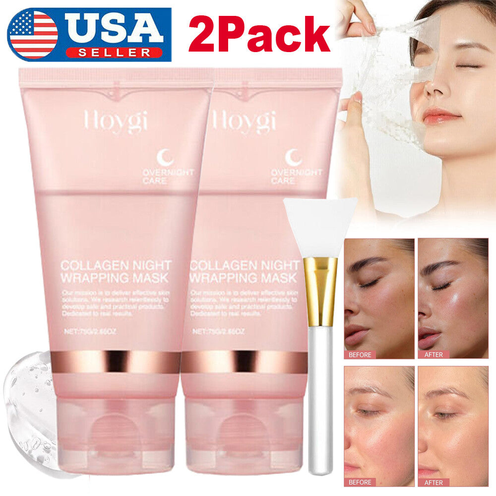 Collagen Peel Off Face Mask 2x75ml - Hydrating Night Wrap
