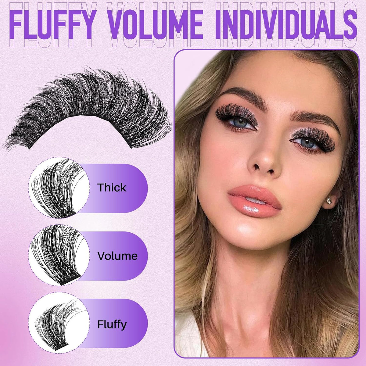 460PCS Cluster Eyelash Extensions Kit - 4 Styles DIY False Lashes