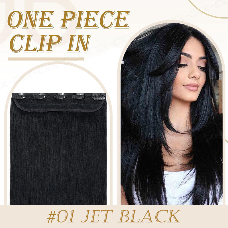 Thick Clip-in Remy Human Hair Extensions Full Head 24 Inch Multiple Colors
