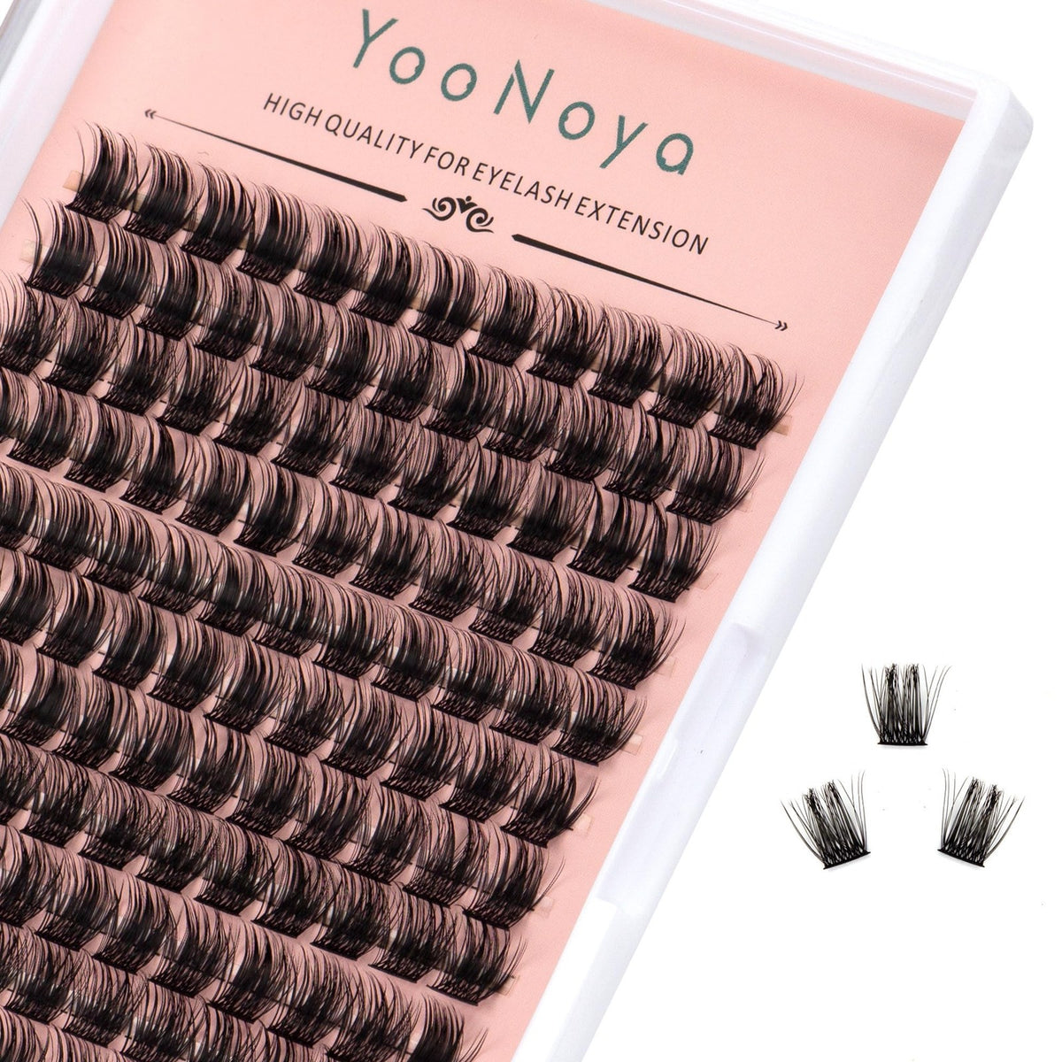 Individual Lash Clusters with D Curl - 144 Pcs for Natural & Glam Looks