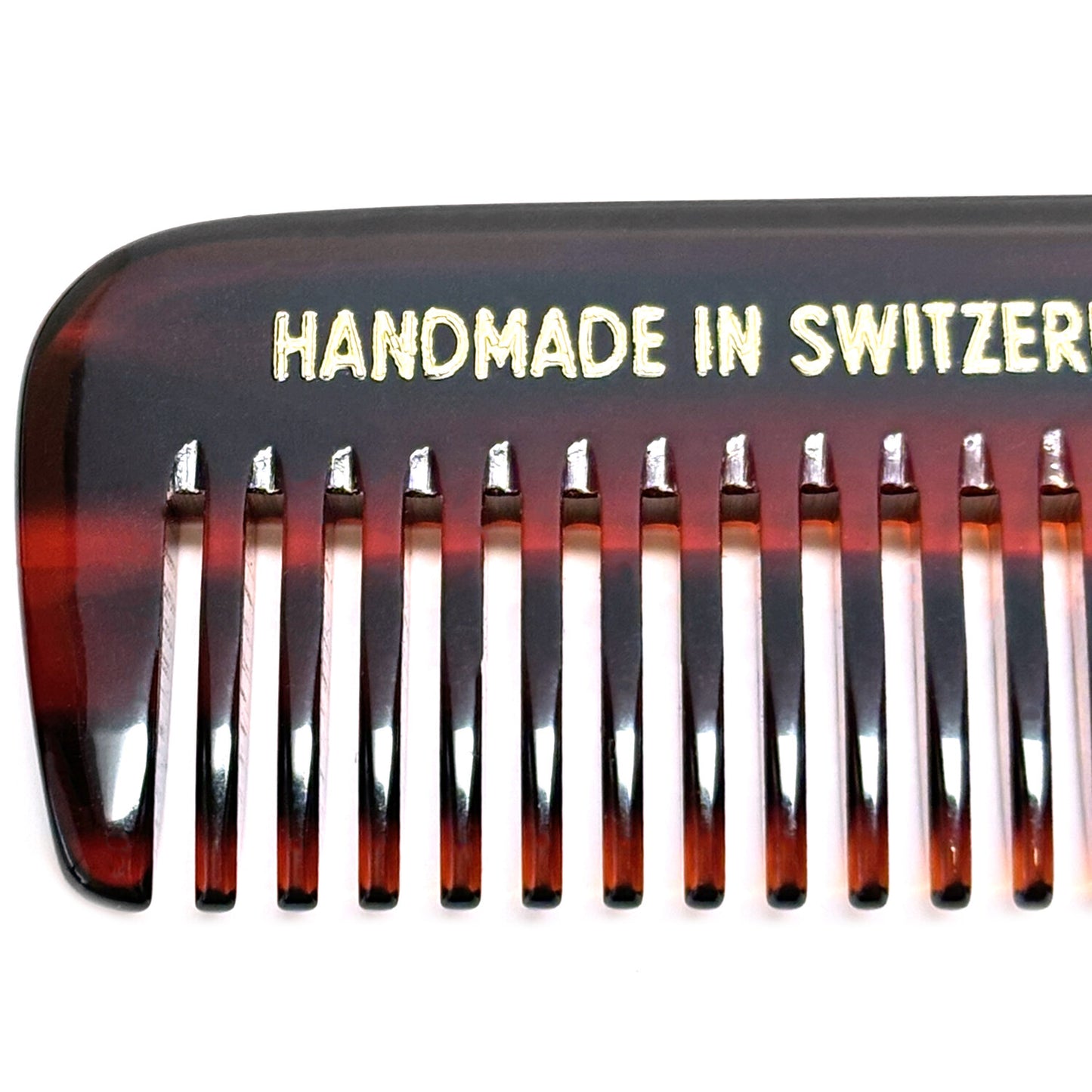 Handmade European Cellulose Acetate Comb 8-Inch Tortoise Havana Style