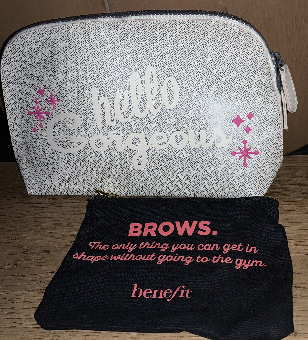 Makeup Cosmetic Bag Duo Set - Benefit Hello Gorgeous & Brows