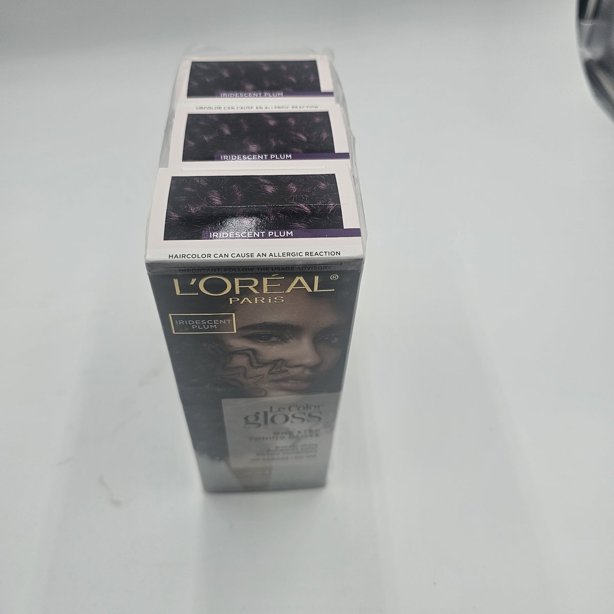 L'Oréal Le Color Gloss One-Step In-Shower Toning Hair Treatment, Iridescent Plum, Pack of 3