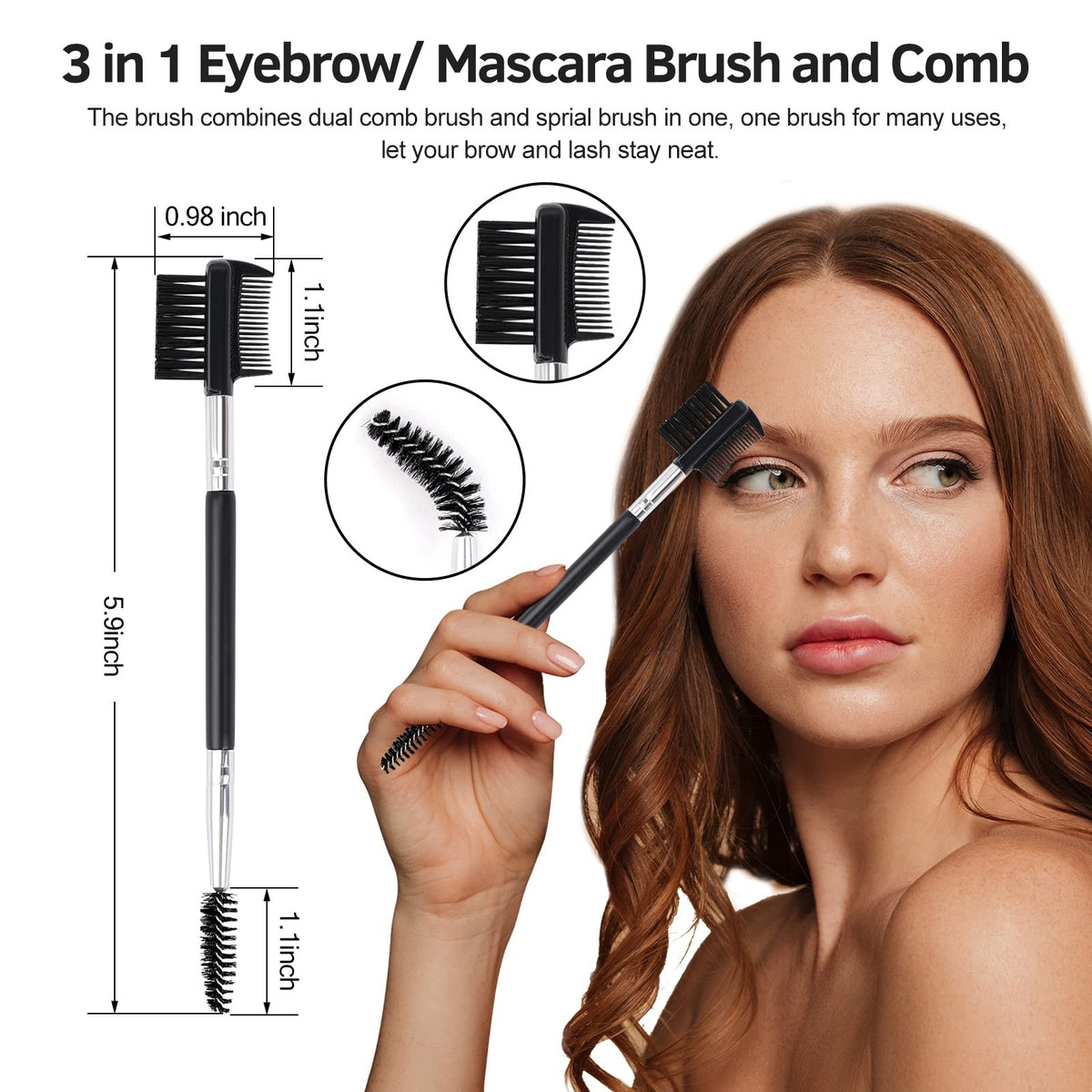 Eyelash Curler Kit 5-in-1 Set for Women with Eyelash Comb, Tweezers & Replacement Pads