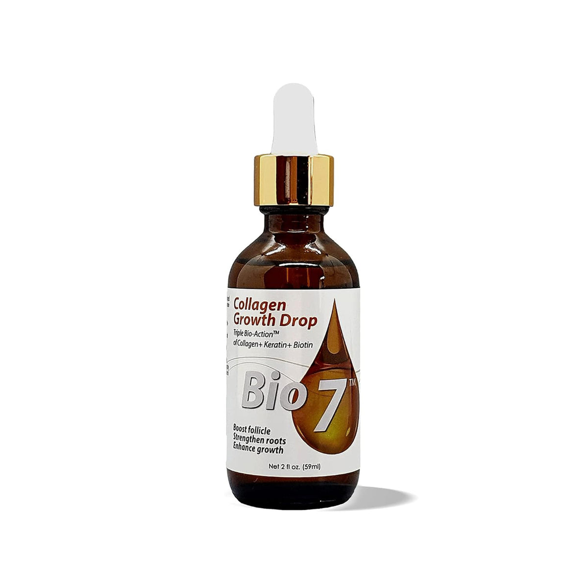 Collagen Hair Growth Drops with Biotin and Keratin, 2 Fl Oz, Follicle