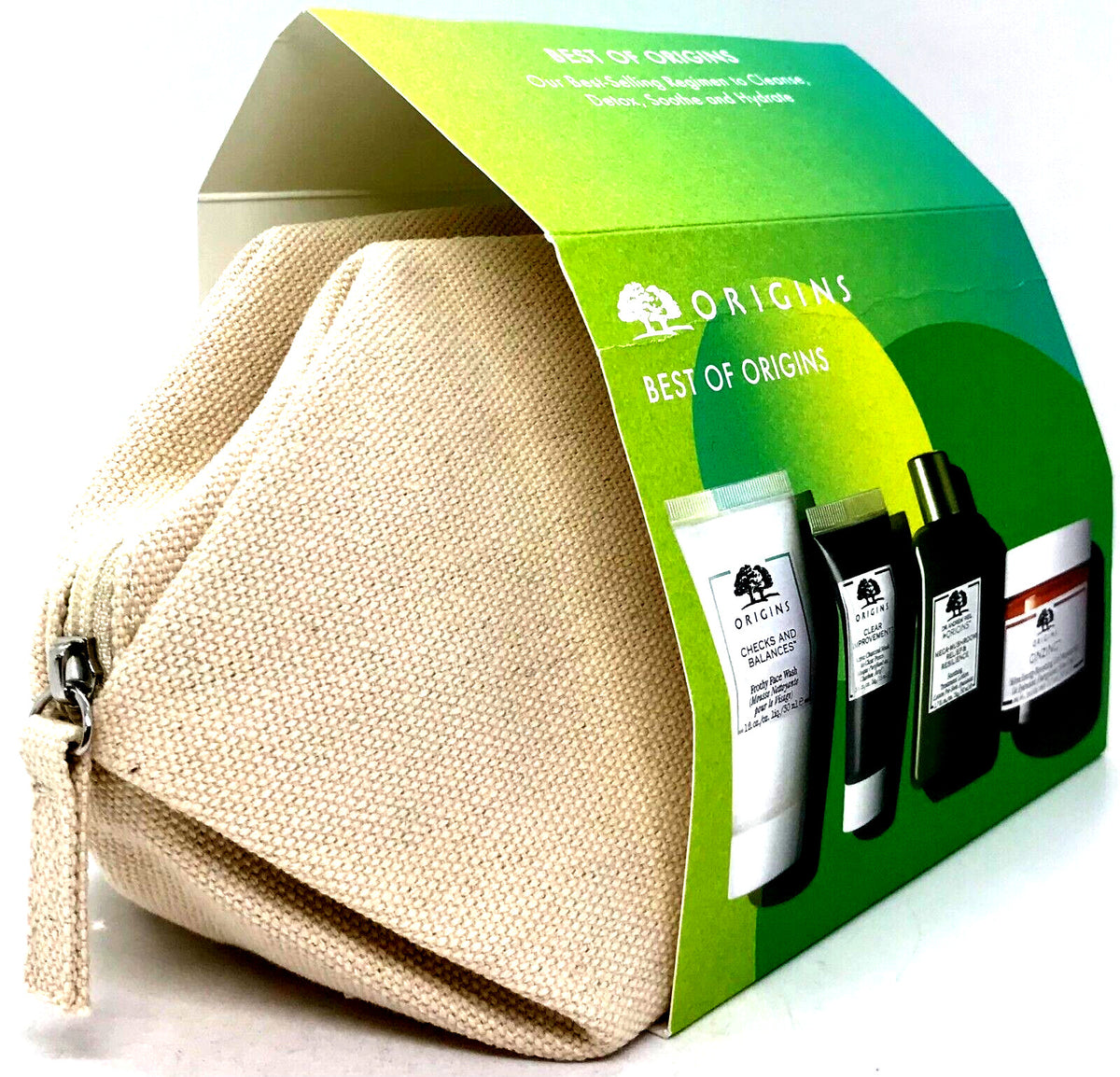 Origins 4-Piece Skincare Set - Energy-Boosting Gel, Lotion, Face Wash & Mask