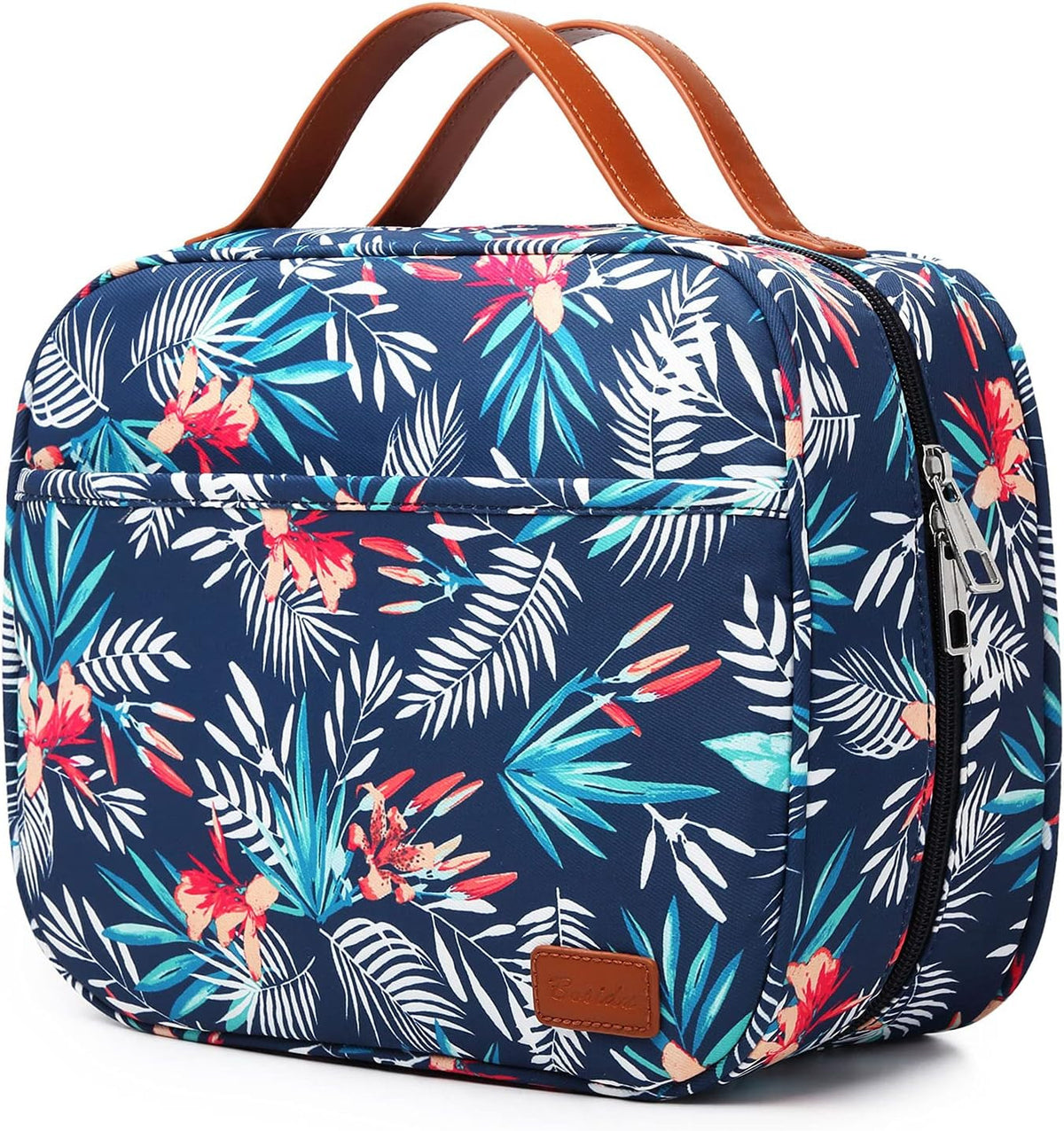 Large Capacity Travel Toiletry Bag - Waterproof PU Leather Organizer for Cosmetics & Accessories