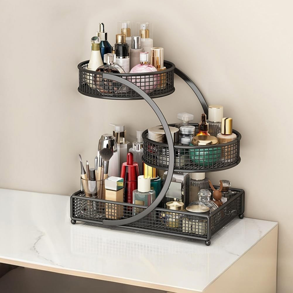 3-Tier Makeup and Perfume Organizer for Vanity, Skincare Storage Shelf