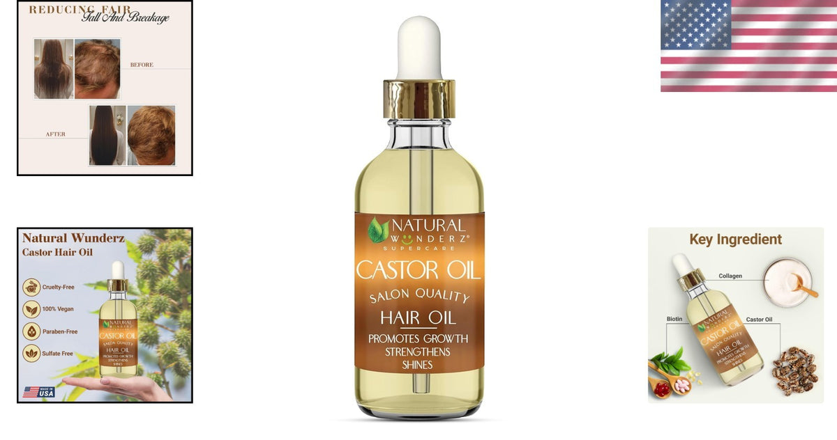 -Friendly Castor Hair Growth Oil - 4 Oz Thickening & Moisturizing
