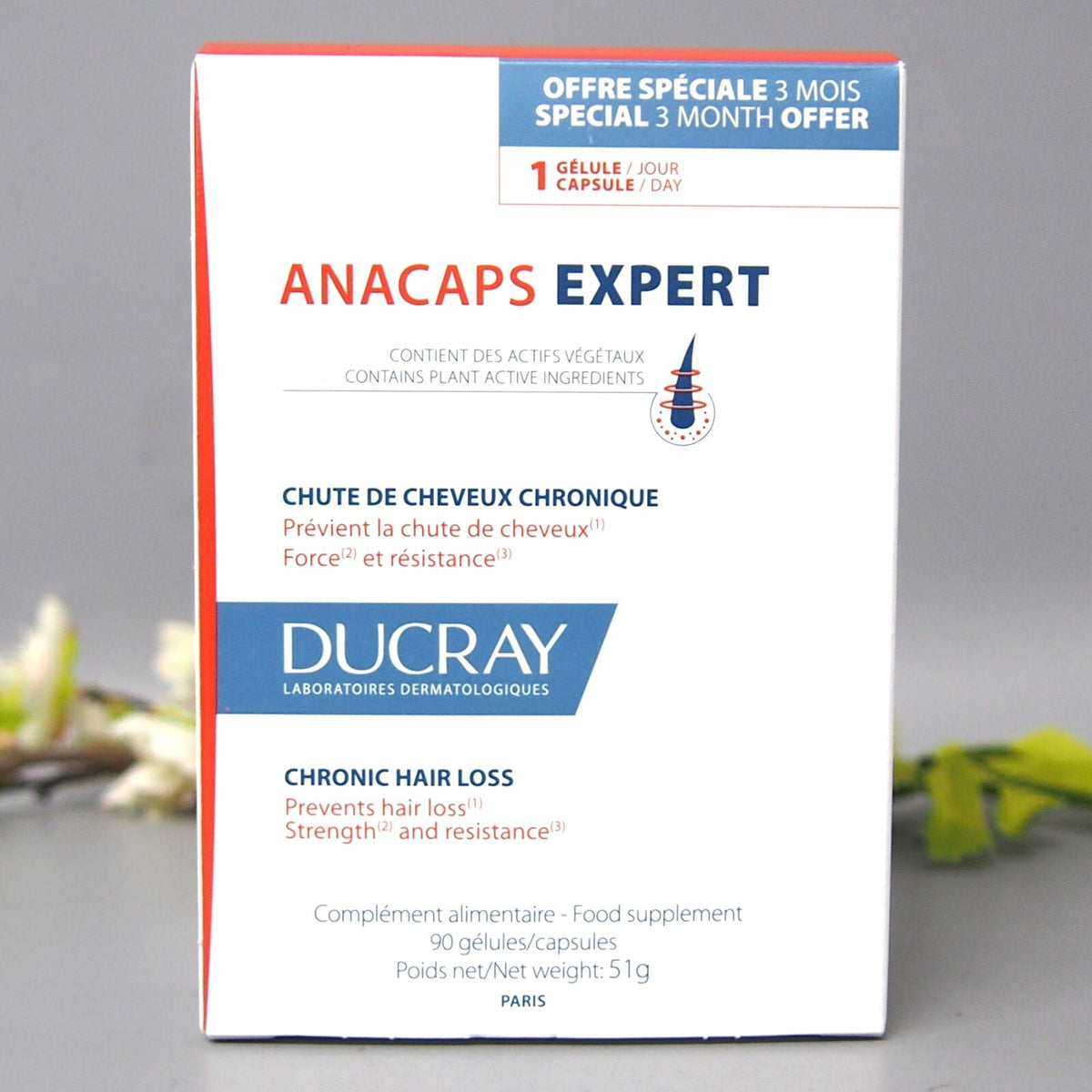 Ducray Anacaps Expert Hair Loss Treatment - 90 Capsules